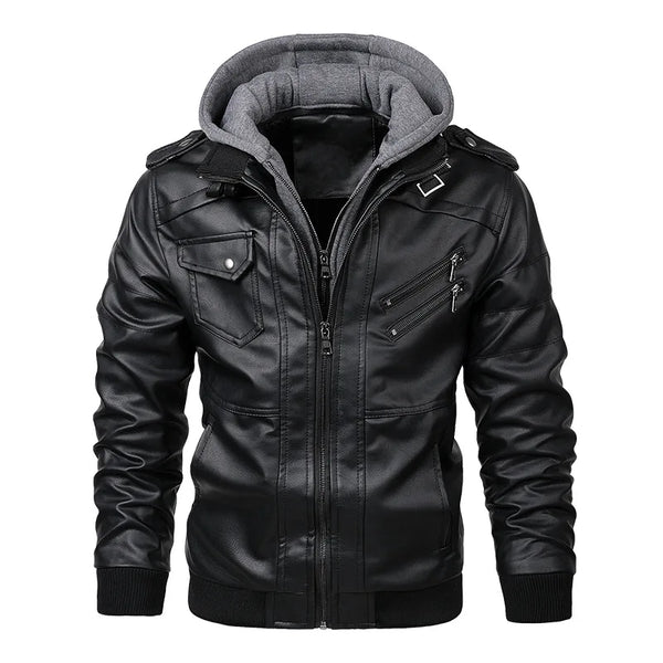 Aviator Street Leather Jacket – Recon Hood Edition